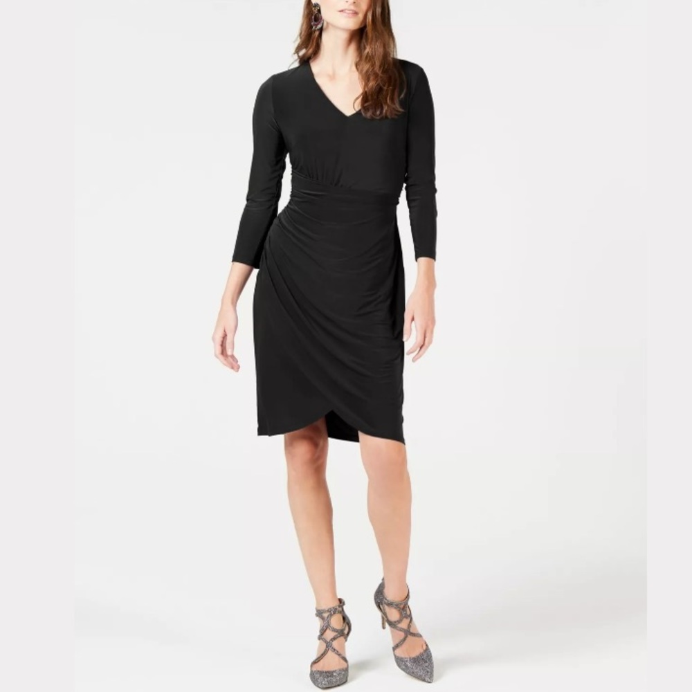 INC V-Neck Ruched Cocktail Dress NWT